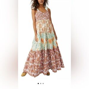 Free people bluebell maxi dress in lilac combo
